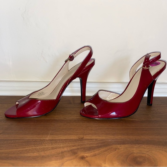 BCBG Red Patent Slingback Heels - Picture 3 of 5